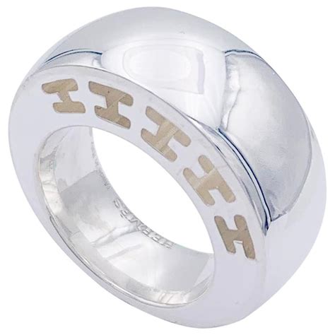 bague initiale hermes|Hermes bagues en argent.